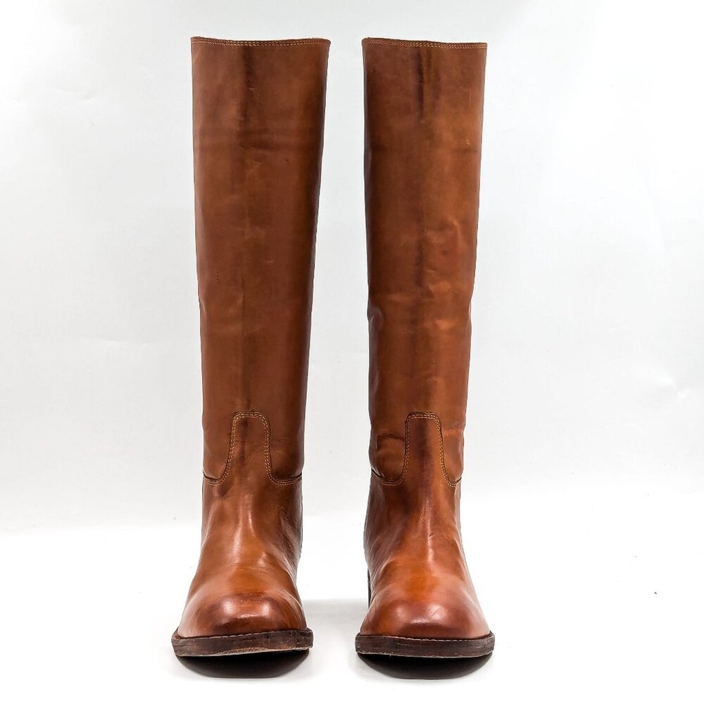 Free People Women Cognac Leather Riding Equestrian Strap Boots 6.5US EUR 37.5 - Picture 2 of 10